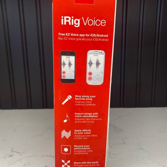 IK Multimedia iRig Voice Microphone Kareokefor Smartphone/Tablets (White) - Picture 2 of 4